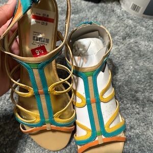 Nine West Multicolor Strappy Sandals